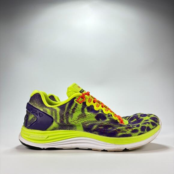 Nike Lunarglide+ 5 Neon Green Purple Running Shoes 629484-991 Women's Size 8.5 - Picture 1 of 10